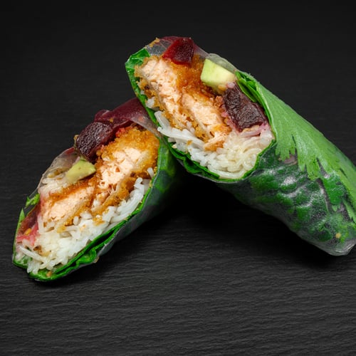 22 Tempura Lachs Sommerrolle