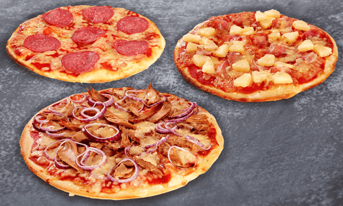 Mittags-Online-TRIO - 3x Pizza / Bowls / Salate