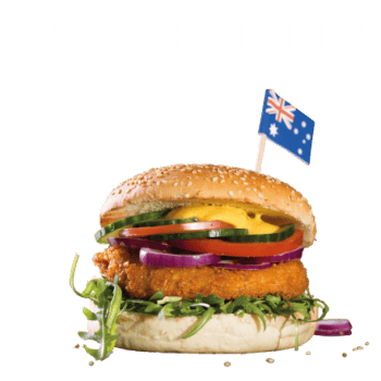 Australische Kipburger Menu