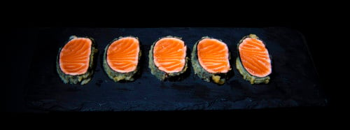 Baked Salmon Sashimi