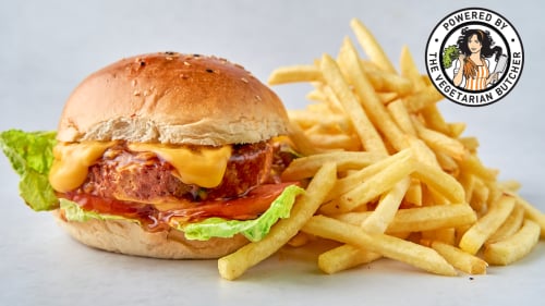 Cheese Burger & Veg Fries