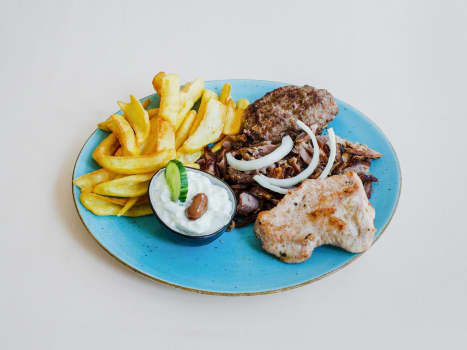 Hacksteak, Putenbrustfilet und Gyros Hacksteak, Putenbrustfilet und Gyros