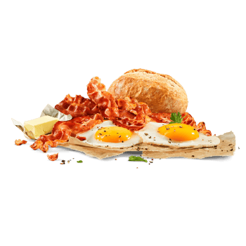 2 Spiegeleier mit Bacon