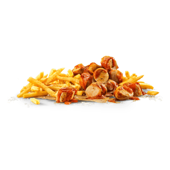 Currywurst mit Pommes frites