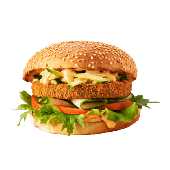 Vegetarische spinazie/kaasburger