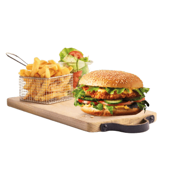 Australische Kipburger Menu Australische Kipburger Menu
