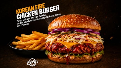 Korean Fire Chicken Burger Korean Fire Chicken Burger