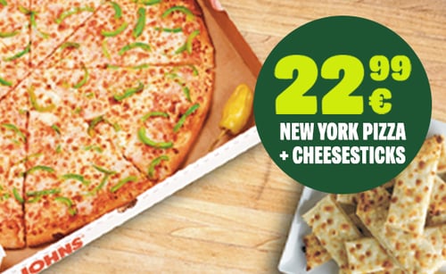 1 x NYS Pizza + Cheesesticks = 22,99 €
