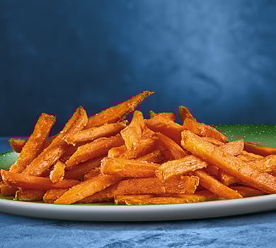 Grosse Portion Süsskartoffel-Fritten