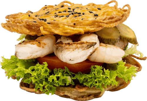 Ramen Burger Garnelen Ramen Burger Garnelen
