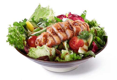 Tonkatsu auf Salat Tonkatsu auf Salat