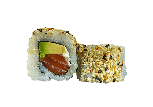 Alaska Philly Roll ( Lachs + Avo + Fr. Käse ) (halbe Rolle)