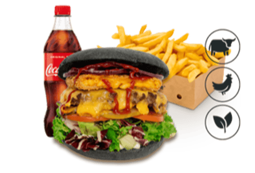 Mac'n'Black Burger Menü