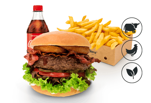 Bacon-BBQ Burger Menü