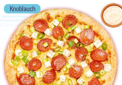 Pizza Izmir Wurst four friends