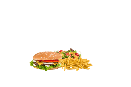 Burger/Pommes/Basic Salat