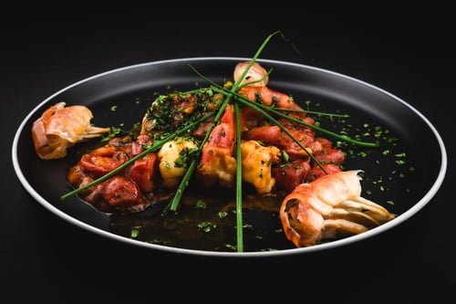 Scampi alla Livornese Scampi alla Livornese