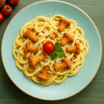Tagliatelle mit Pfifferlinge Tagliatelle mit Pfifferlinge