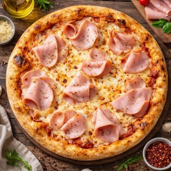 Pizza mit Puten Schinken 30cm  