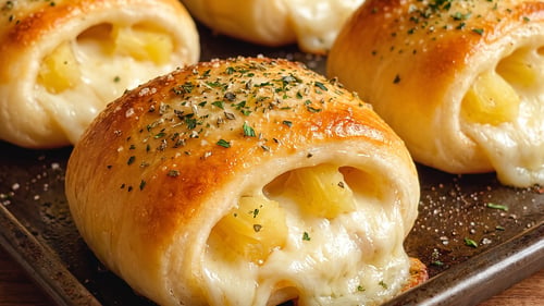 Pizzabrötchen mit Käse und Ananas 6 Stück