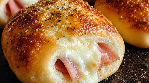 Pizzabrötchen mit Schinken Käse 6 Stück