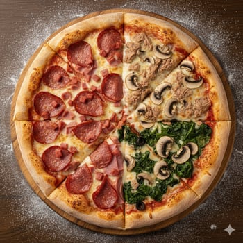 Pizza 4 Jahreszeiten 26cm Pizza 4 Jahreszeiten 26cm