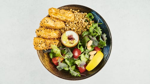 Grün-Halloumi Schale (vegetarisch)