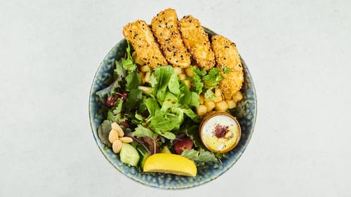 Koriander-Halloumi Schale (vegetarisch)