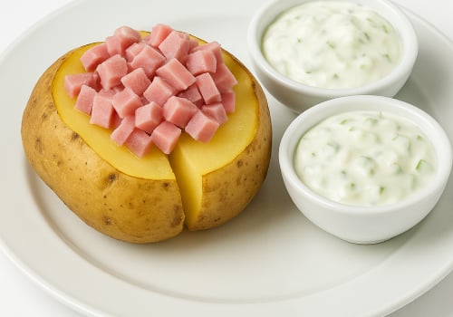 Backkartoffel mit Schinken