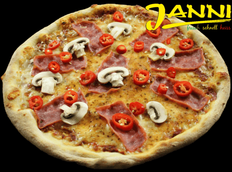 3h. Pizza Garamba 26cm (Hinterschinken)