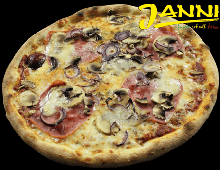 33h. Pizza Amore Mio 40cm (Hinterschinken)