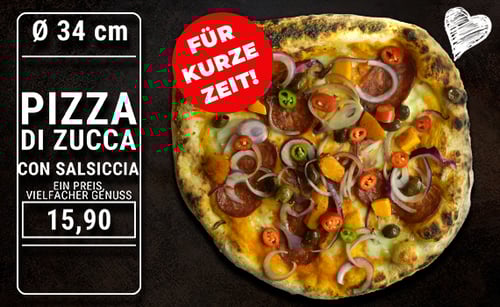 Pizza di Zucca con Salsiccia  Ø 34cm
