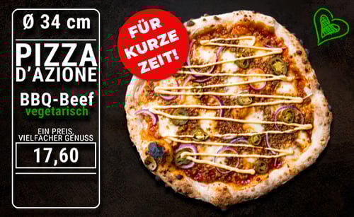 Pizza BBQ-Beef (vegetarisch)