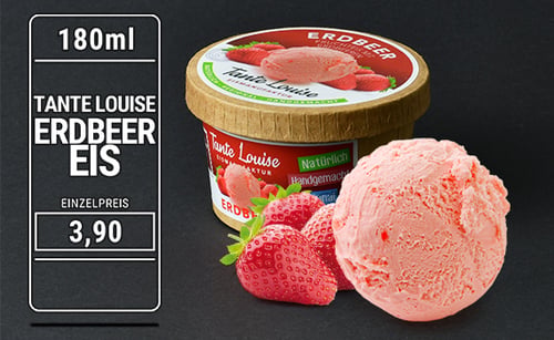 Erdbeer Eis - Becher 180ml von Tante Louise Erdbeer Eis - Becher 180ml von Tante Louise
