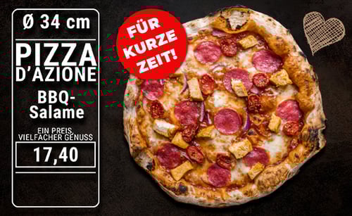 Pizza BBQ-Salame