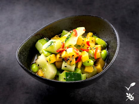 Smashed Cucumber Salad x Mango