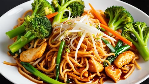 Asianudeln Hähnchen