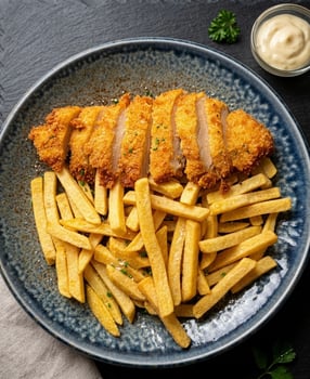 A_13 Pommes mit knusprigem Chicken