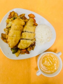 Fisch in rotem Thai-Curry