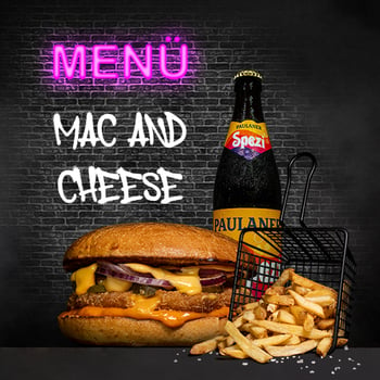 Mac and Cheese Burger Menü