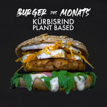 BURGER DES MONATS vegetarisch - Kürbisrind BURGER DES MONATS vegetarisch - Kürbisrind