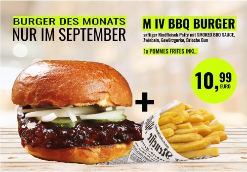 Burger des Monats - M IV BBQ Burger
