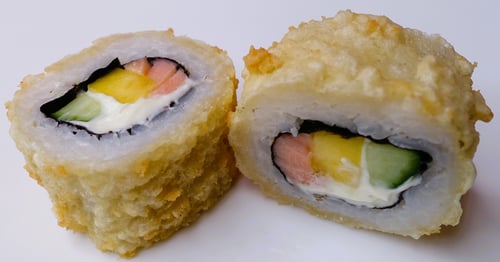 Mango-Lachs  Rolle Fried