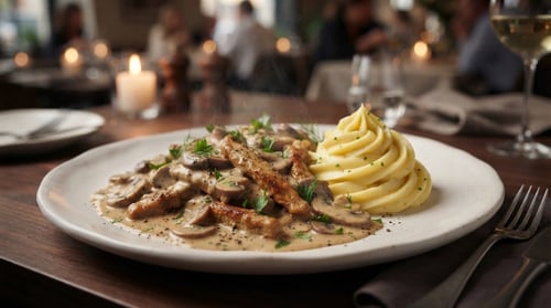 BOEUF STROGANOFF (vegetarisch) BOEUF STROGANOFF (vegetarisch)