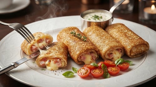 BLINI MIT SCHINKEN und KÄSE - 2