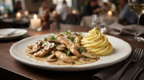 Boeuf Stroganoff (Hähnchen)