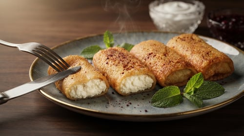 BLINI MIT QUARK - 4 Stück