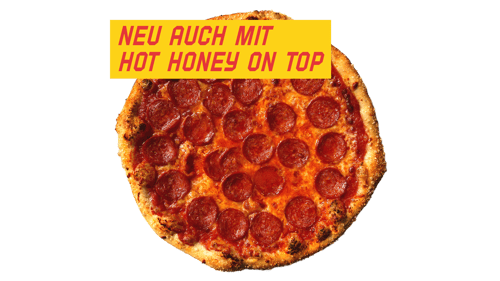 NYC Pepperoni Pie mit Hot Honey on top