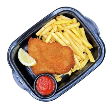 Kinderschnitzel mit Pommes & Ketchup