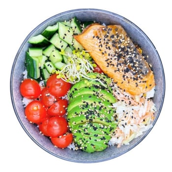Salmon Coleslaw Bowl Salmon Coleslaw Bowl